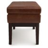 Carlson - Small Ottoman Bench - Distressed Saddle Brown - Image 2
