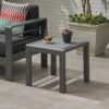 Contemporary Cape Coral Side Table With Frosted Glass Top - Gray - Image 6