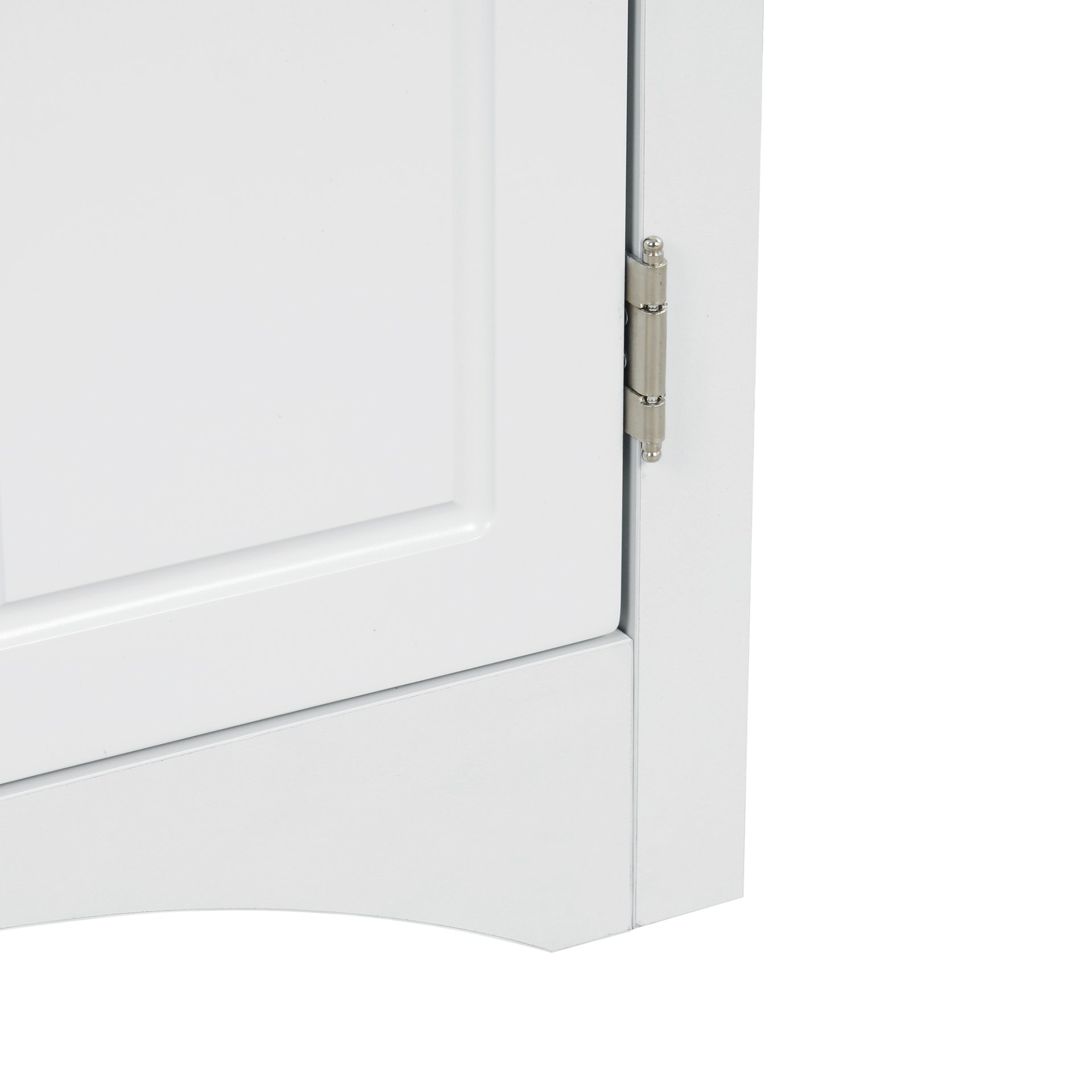Triangle Bathroom Storage Cabinet With Adjustable Shelves, Freestanding Floor Cabinet For Home Kitchen - White - Image 25