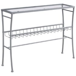 Accent Console Table For Entryway, Contemporary & Modern - Silver