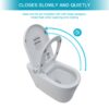 Smart Toilet With Bidet Built In, Auto Open & Close, Elongated Heated Seat, Foot Sensor Flush, LED Display, Warm Water Wash - White - Image 11