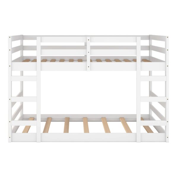 Full Over Full Classic Bunk Bed & Ladder - White