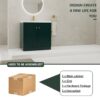 Contemporary Freestanding Bathroom Vanity With Resin Sink & Soft Close Cabinet Doors - Dark Green - Image 9