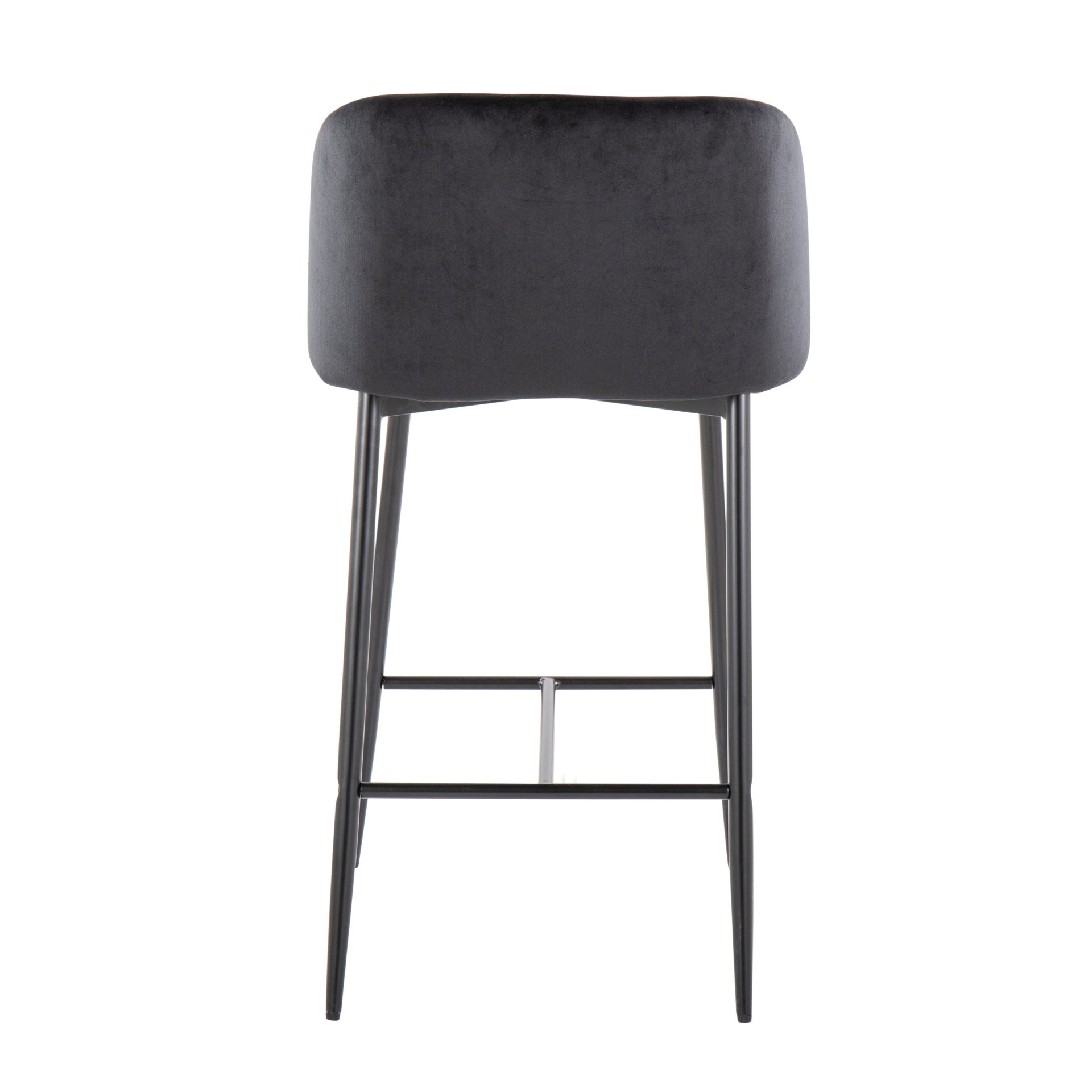 Fran - Contemporary Fixed Height Counter Stool (Set of 2) - Black - Image 5