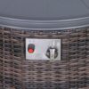 Outdoor Fire Pit Table With Lid - Espresso - Image 4