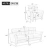Modern Living Room Sofa Set Linen Upholstered Couch Furniture For Home Or Office - Light Gray / Blue - Image 17