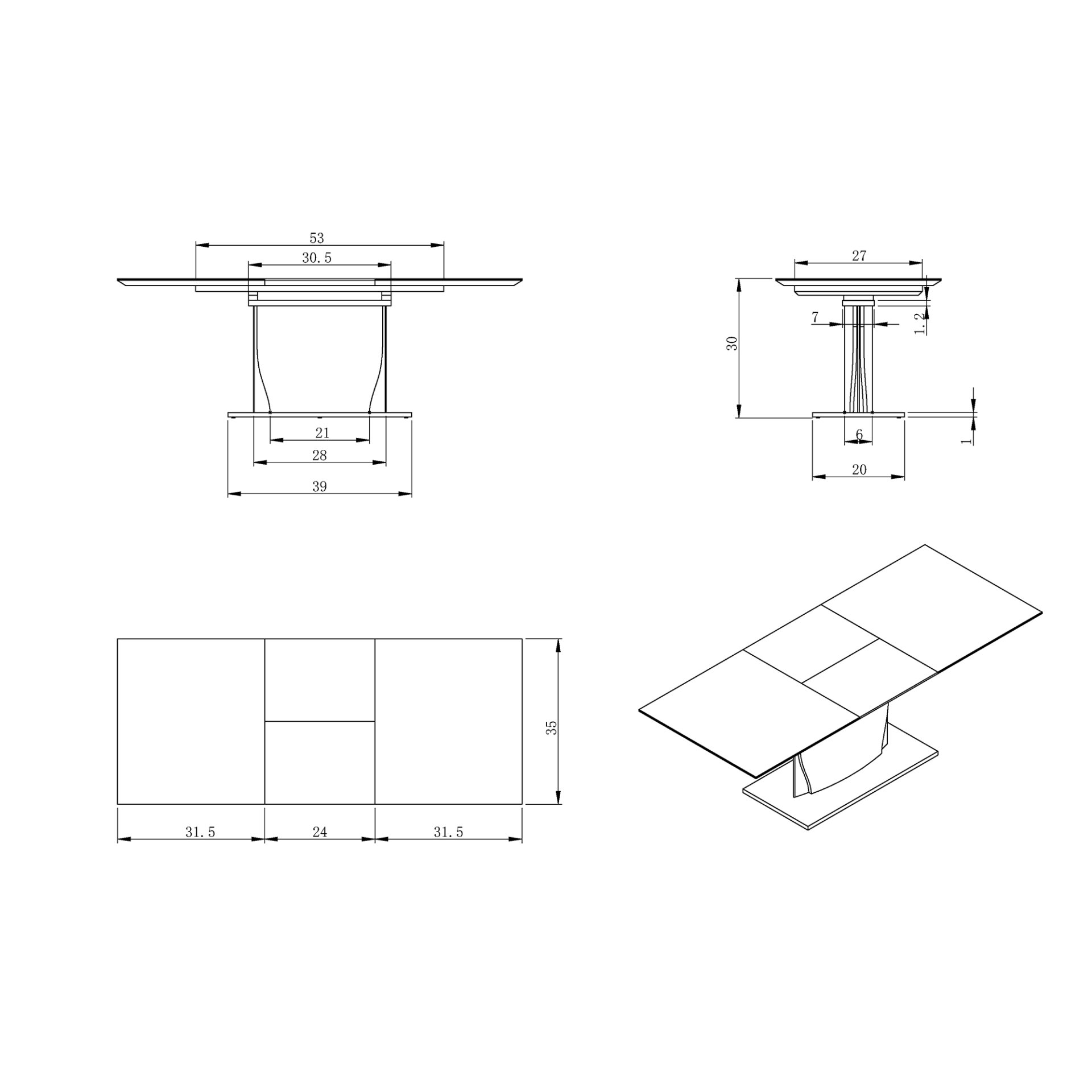 Audi - Dining Table - White - Image 3