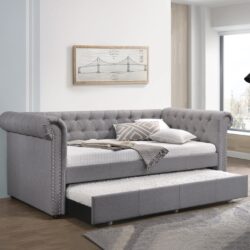 Justice - Twin Daybed With Trundle - Smoke Gray