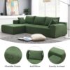 Modular Sectional Living Room Sofa Set, Modern Minimalist Style Couch, Upholstered Sleeper Sofa Salon, 2 Piece Free Combination, L-Shape - Green - Image 22