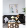 Modern Oil Painting, Square Framed Wall Art For Living Room Dining Room - Multicolor - Image 3