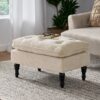 Lofton - Pillow Top Ottoman With Button Tufting - Cream - Image 5