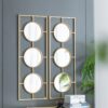3 Mirror Piece Wall Mirror InRectangular Frame, Home Wall Decor For Bedroom Living Room - Gold - Image 6