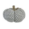 Knite Pumpkin Ornament Decor For Holiday Harvest Festival Fall Festival & Thanksgiving (Set of 2) - White / Gray - Image 9