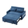 Pull Out Sleep Sofa Bed Loveseats Sofa Couch With Adjsutable Backrest, Storage Pockets, 2 Soft Pillows, USB Ports For Living Room, Bedroom, Apartment, Office - Blue - Image 19