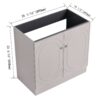 Modern Freestanding Bathroom Vanity With Soft Close Cabinet Doors, Excluding Sink - Khaki - Image 4