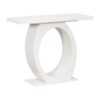 Console Table With Oval Base And Reinforced Bottom Plate For Stability - Beige - Image 5