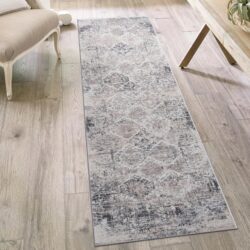 Payas - 2' X 8' Traditional Runner Rug - Cream / Anthracite