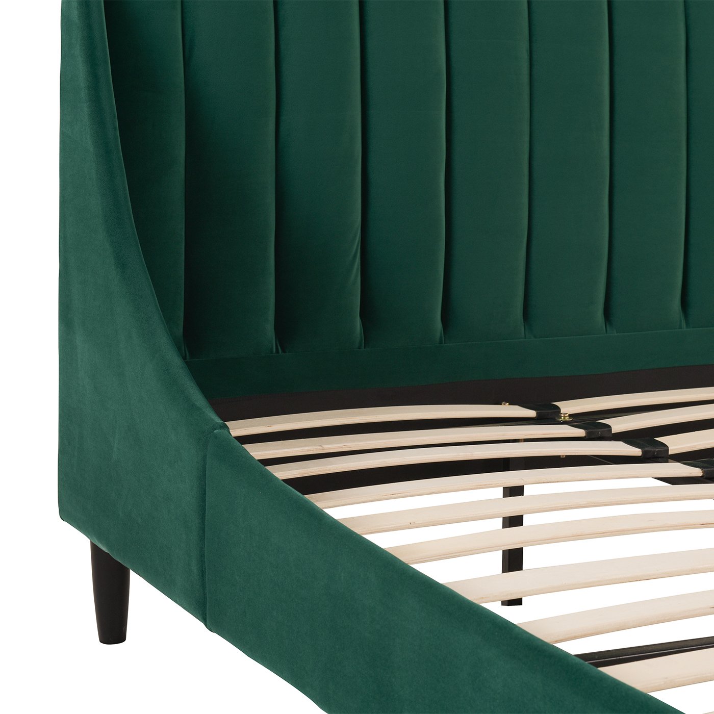 Aspen - King Vertical Tufted Modern Headboard Platform Bed Set - Evergreen - Image 6