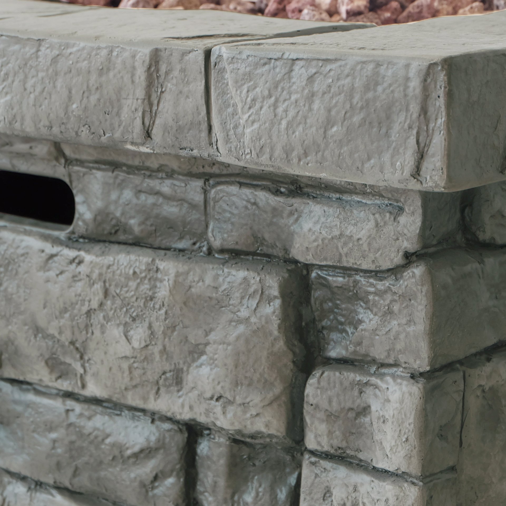 Outdoor Square Propane Fire Pit 40, 000 Btu - Gray - Image 10