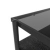Rectangle Coffee Table With Tempered Glass Top, Modern Table For Living Room - Gray / Black - Image 11