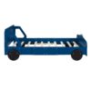 Full Size Car-Shaped Platform Bed & Wheels - Blue - Image 2