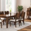 Casual Side Dining Chair Contrasting Upholstered Seat (Set of 2) - Brown - Image 7