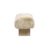 Leda - Sheepskin Fur Rectangular Accent Bench - Natural Blonde - Image 3
