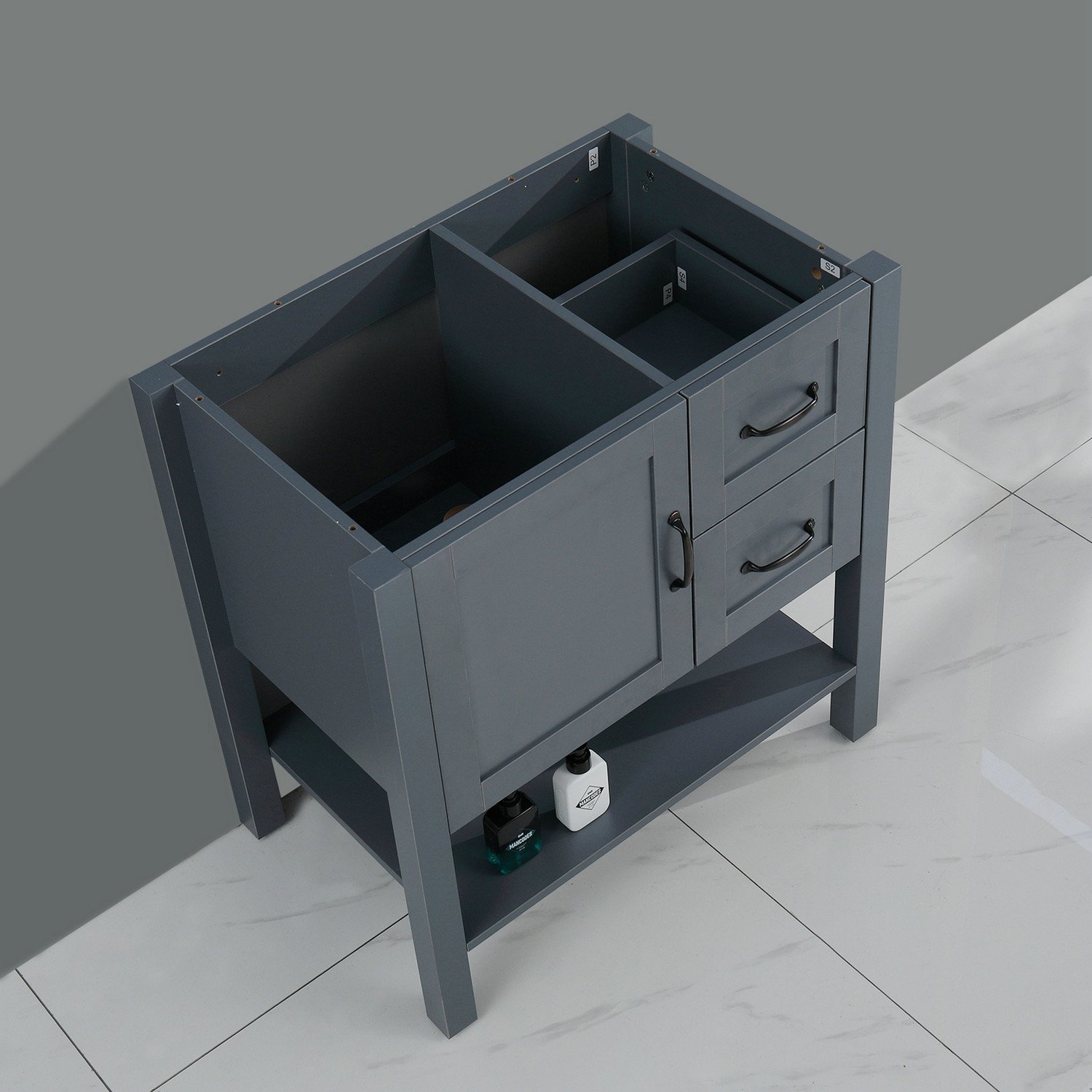 Bathroom Vanity With Mirror And Top Only - Gray - Image 11