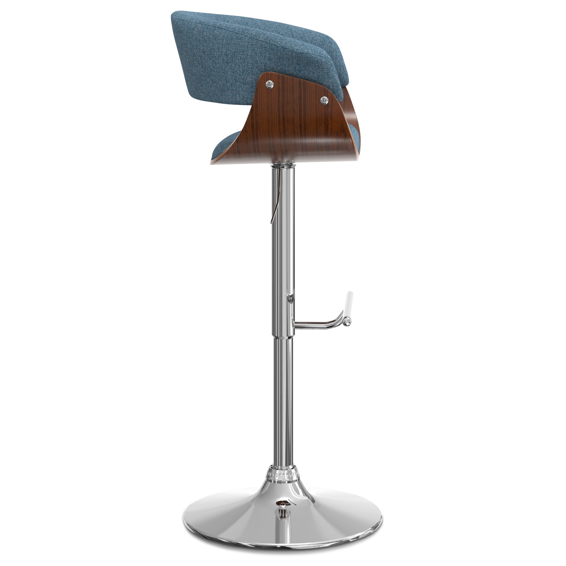 Sheldon - Adjustable Swivel Bar Stool - Denim Blue - Image 4