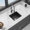 Kitchen Sink Undermount Granite Composite 17.71" X 15.74" - Black - Image 2