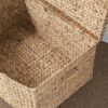 Rectangular Curve Water Hyacinth Woven Wicker Trunk With Handles For Clothes Toys Magazines And Book Storage - Natural / Light Brown - Image 6