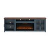 Nantucket - Fireplace TV Stand Console For TVs Up To 100" - Blue Denim, Whiskey - Image 9