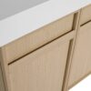 Modern Freestanding Bathroom Vanity With White Resin Sink & Soft Close Cabinet Doors - Oak - Image 10