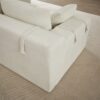 Modern Chenille Upholstered Sectional Sofa Couch Set, Modular L Shaped Sectional Living Room Sofa Set & 6 Pillows, Free Combination - Beige - Image 14
