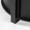 30" Propane Gas Fire Pit Table, 50000 Btu Round Steel Fire Pit With Imitation Wood Grain For Outside Patio Deck Garden Backyard - Black - Image 4