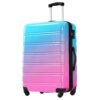 Hardshell Luggage Sets 3 Piece Gradient Color Expandable Suitcase With Spinner Wheels And Tsa Lock Lightweight 20" 24" 28" Available - Blue / Red - Image 4