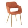 Margarite - Contemporary Dining / Chair (Set of 2) - Gold / Orange - Image 2