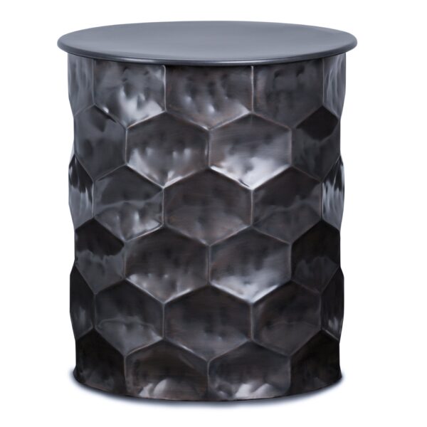 Whitney - Metal Storage Side Table - Antique Bronze