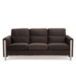 Comfortable Solid Wood Three-Seater Sofa, Soft Cushions, Durable And Long-Lasting, Sofa Couch For Living Room - Brown