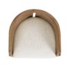 Lilith - Curved Upholstered Dining Chair, Stain Resistant High - White Pepper - Image 2