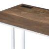Tyrese - Writing Desk With USB - Walnut / White - Image 4