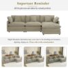 Modern Sofa Modular Sofa Couch Upholstered Corduroy, L - Shape Sectional Sofa With Side Storage Pockets For Living Room - Brown - Image 16