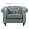 1 Seater Sofa For Living Room - Gray - Image 14