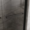 Matte Black Double Sliding Glass Shower Door With Aluminum Frame And SGCC Clear Tempered Glass - Black - Image 5