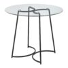 Cece - Contemporary Dinette Table - Black / Clear - Image 3