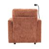 Multifunctional Chenille Recliner Sofa With Storage And Phone Bracket For Living Room Or Bedroom - Orange - Image 23