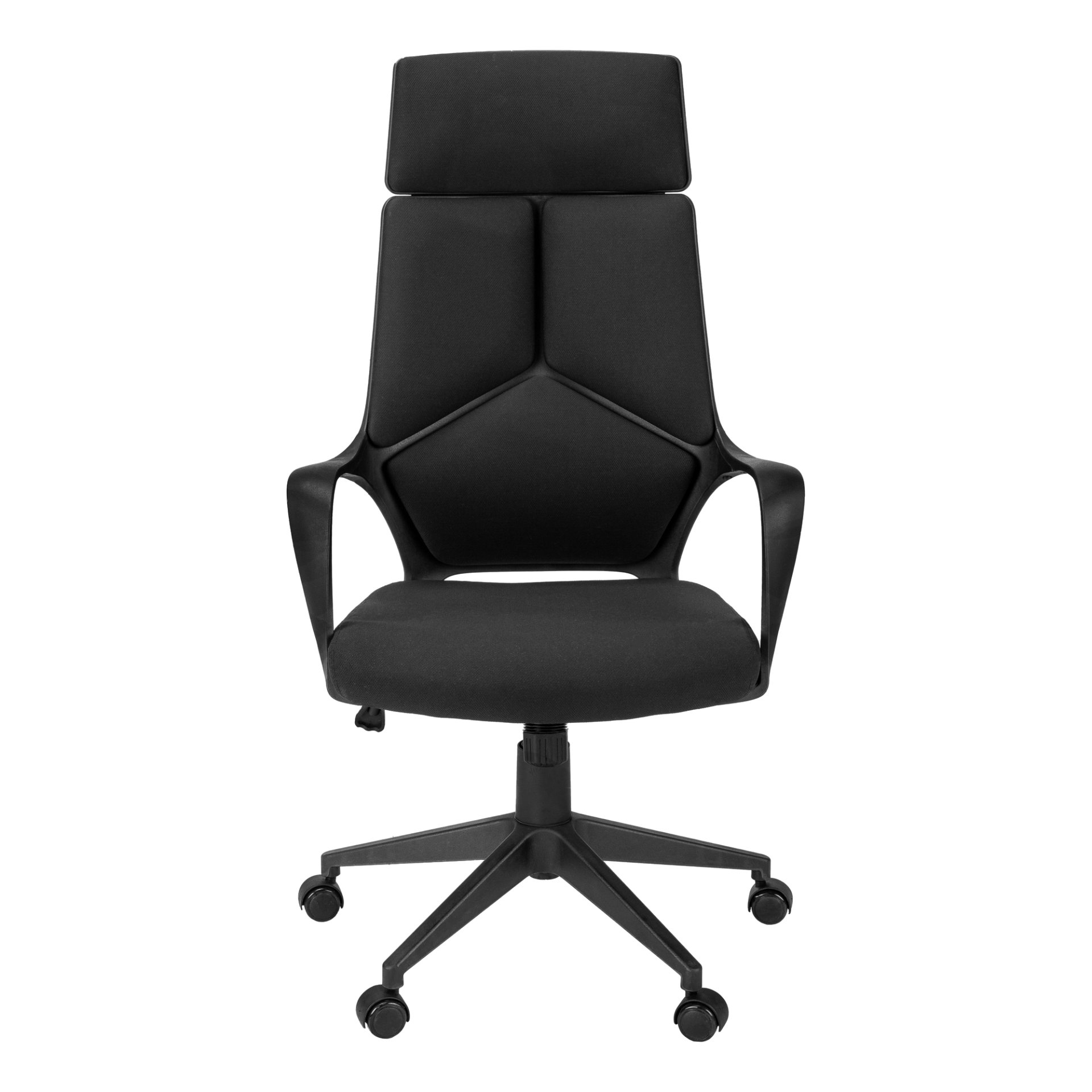 Office Chair, Adjustable Height, Swivel, Ergonomic, Armrests - Black - Image 5