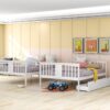 Full Over Full Bunk Bed With Drawers And Ladder For Bedroom - White - Image 10