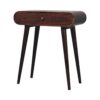 Mini Dressing Table With Foldable Mirror - Walnut - Image 3