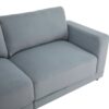 Modern Square Arm Sofa With Soft Velvet Upholstery, Deep Cushions, Sturdy Legs - Gray - Image 13